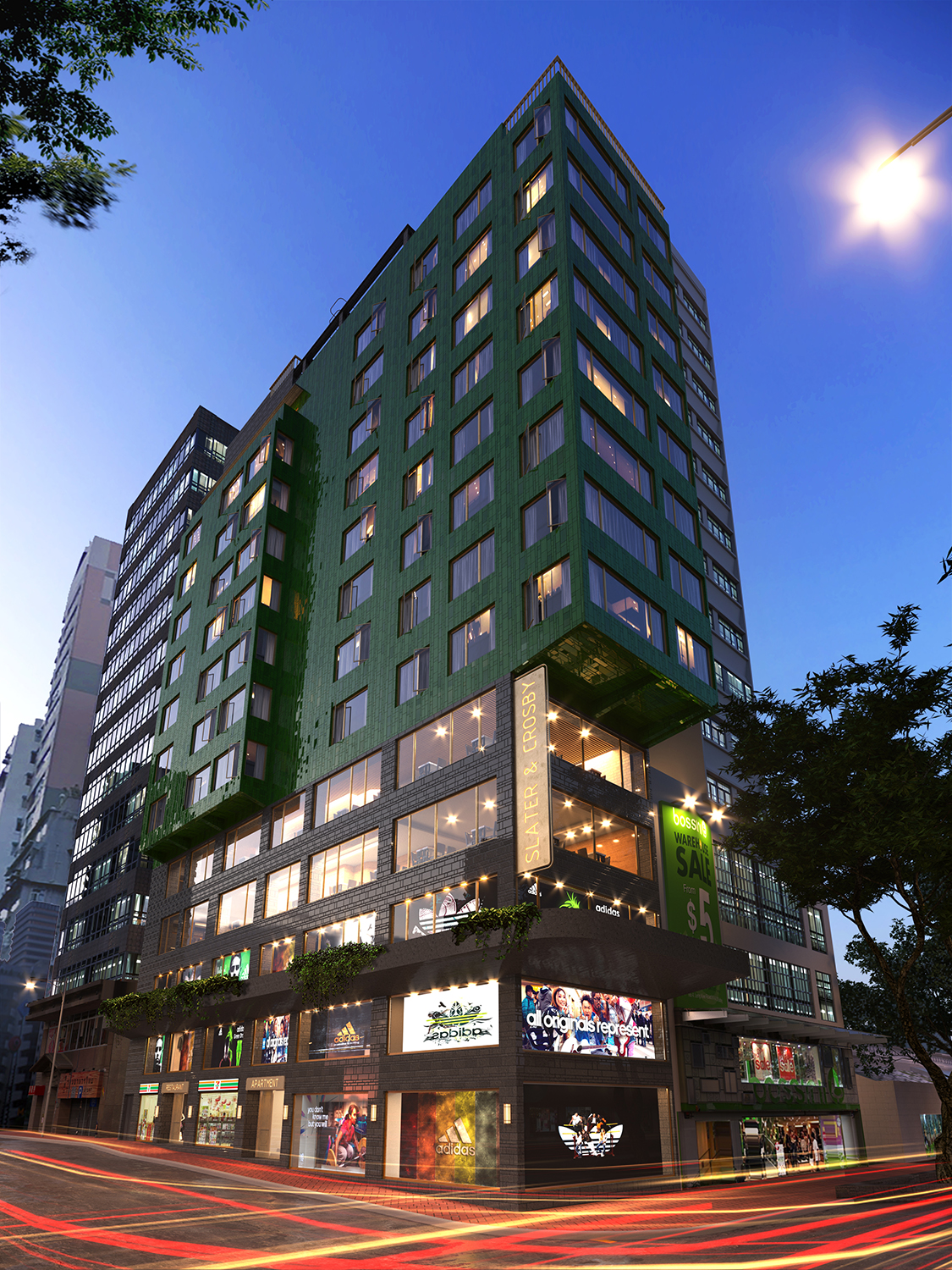 architectural building exterior 3d rendering